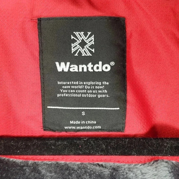 Wantdo Women's Red Hooded Winter Ski Jacket Size Small - Picture 5 of 15